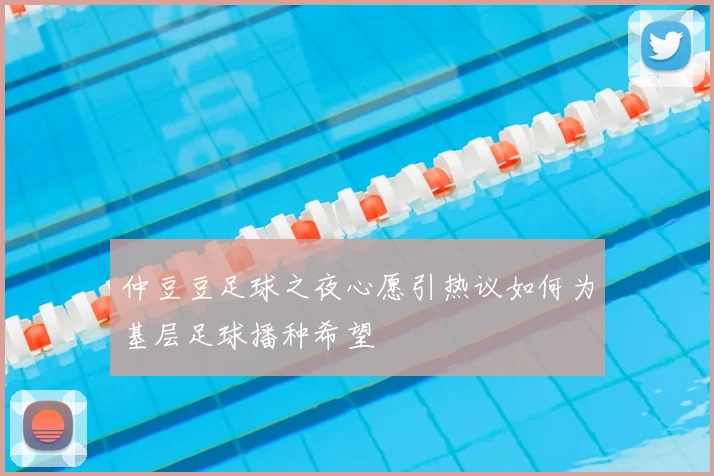 仲豆豆足球之夜心愿引热议如何为基层足球播种希望